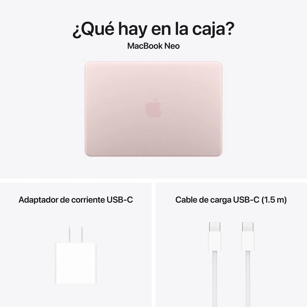 MacBook Neo de 13 pulgadas: Chip A16 Pro de Apple con CPU de 6 núcleos y GPU de 5 núcleos, Magic Keyboard con Touch ID, 512 GB SSD - Rosa rubor - Image 10
