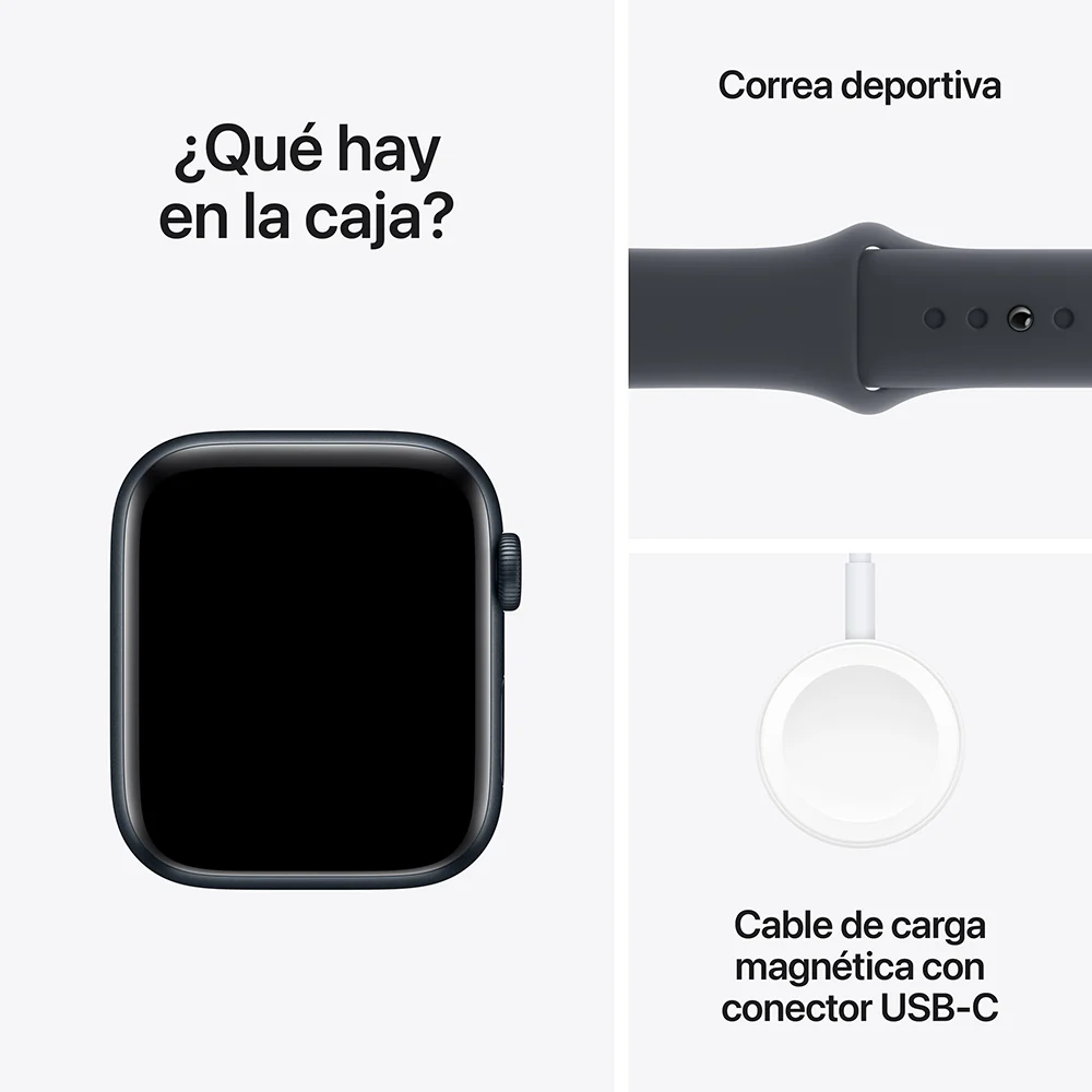 Apple Watch SE GPS • Caja de aluminio color medianoche de 44 mm • Correa deportiva color medianoche - M/L - Image 7