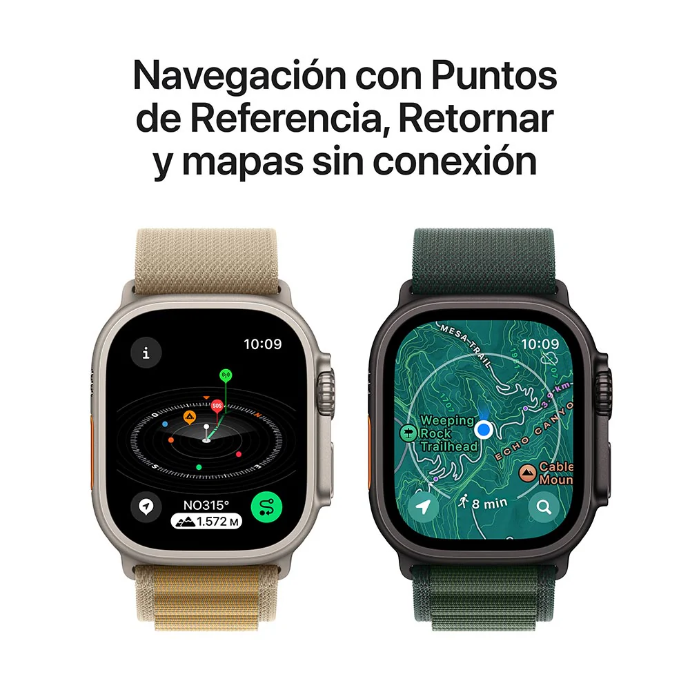 Apple Watch Ultra 2 GPS + Cellular • Caja de titanio natural de 49 mm • Correa Trail azul - M/L - Image 6