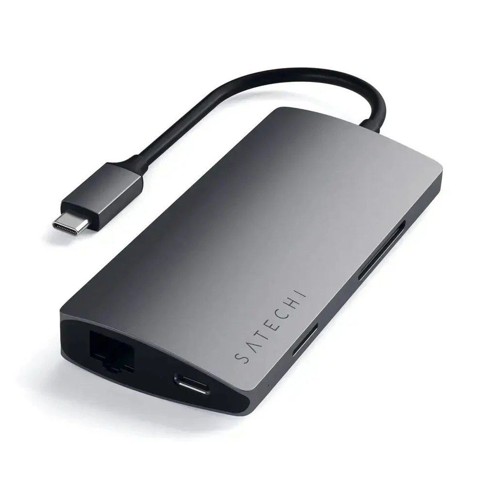 Adaptador Satechi Multipuerto Tipo-C 4K Ethernet V2 - Gris Espacial - Image 2