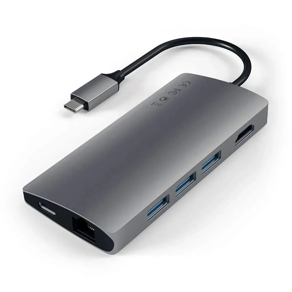 Adaptador Satechi Multipuerto Tipo-C 4K Ethernet V2 - Gris Espacial - Image 3