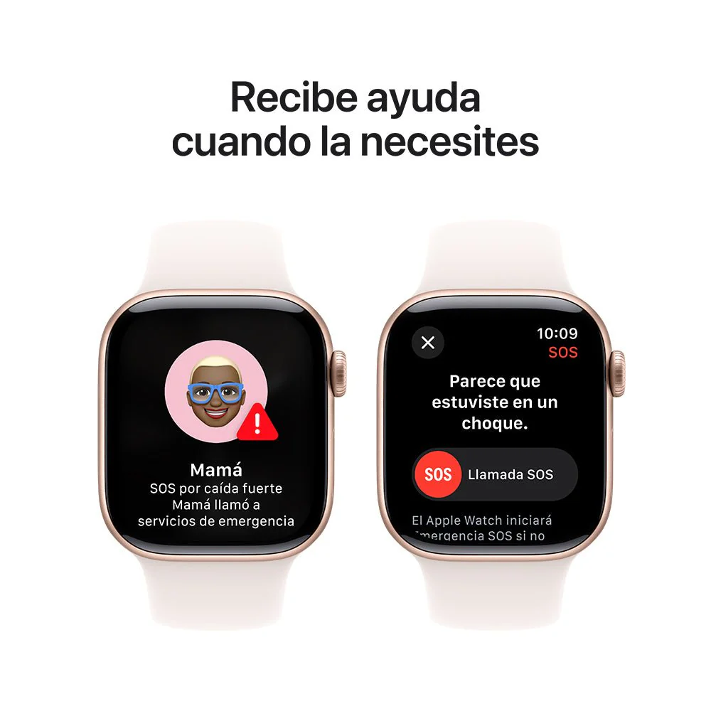 Apple Watch Series 10 GPS • Caja de aluminio color oro rosa de 42 mm • Correa deportiva rosa rubor - S/M - Image 6