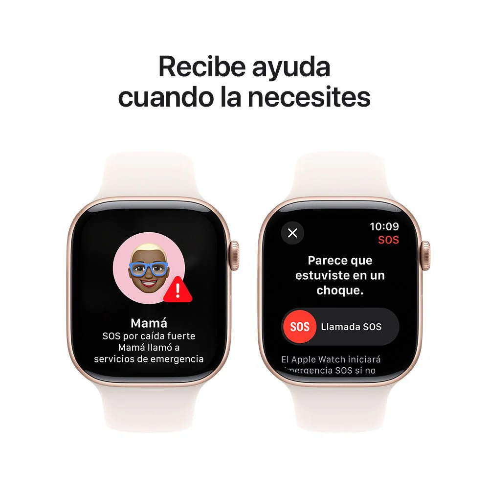 Apple Watch Series 10 GPS • Caja de aluminio color oro rosa de 46 mm • Correa deportiva rosa rubor - M/L - Image 6