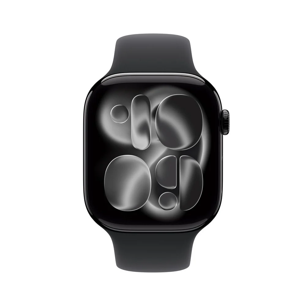 Apple Watch Series 11 GPS • Caja de aluminio negro azabache de 46 mm • Correa deportiva negra – M/L - Image 2