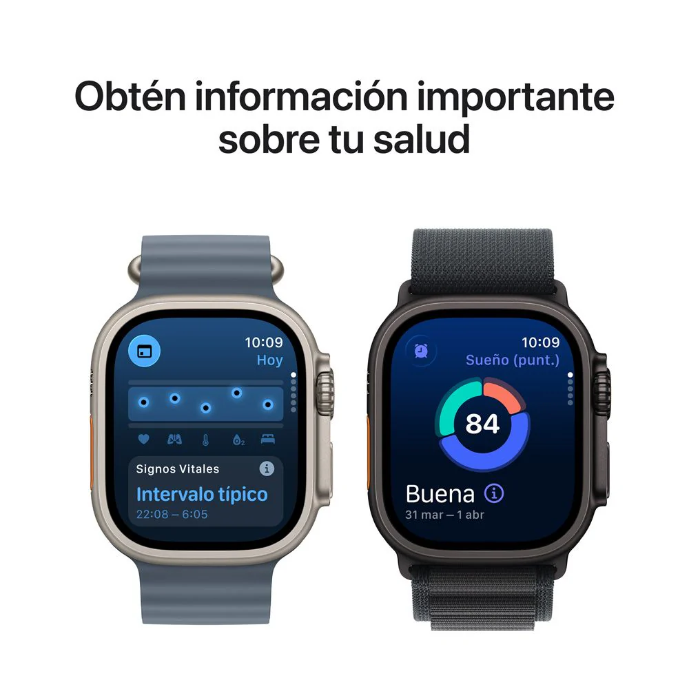 Apple Watch Ultra 3 GPS + Cellular • Caja de titanio natural de 49 mm • Correa Ocean azul ancla - Image 6
