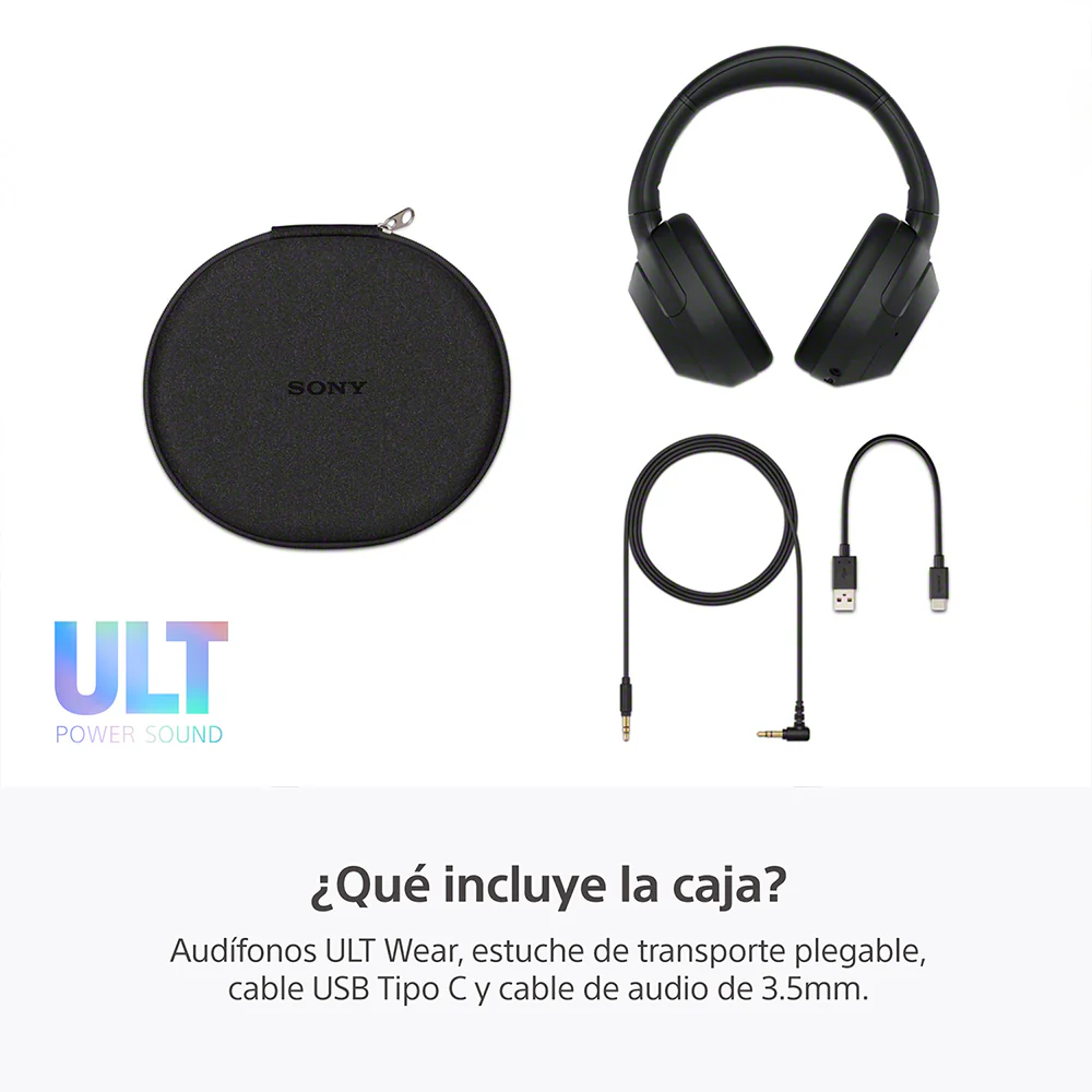 Audífonos Sony Inalámbricos con Cancelación de Ruido Around Ear WHULT900N - Negro - Image 3