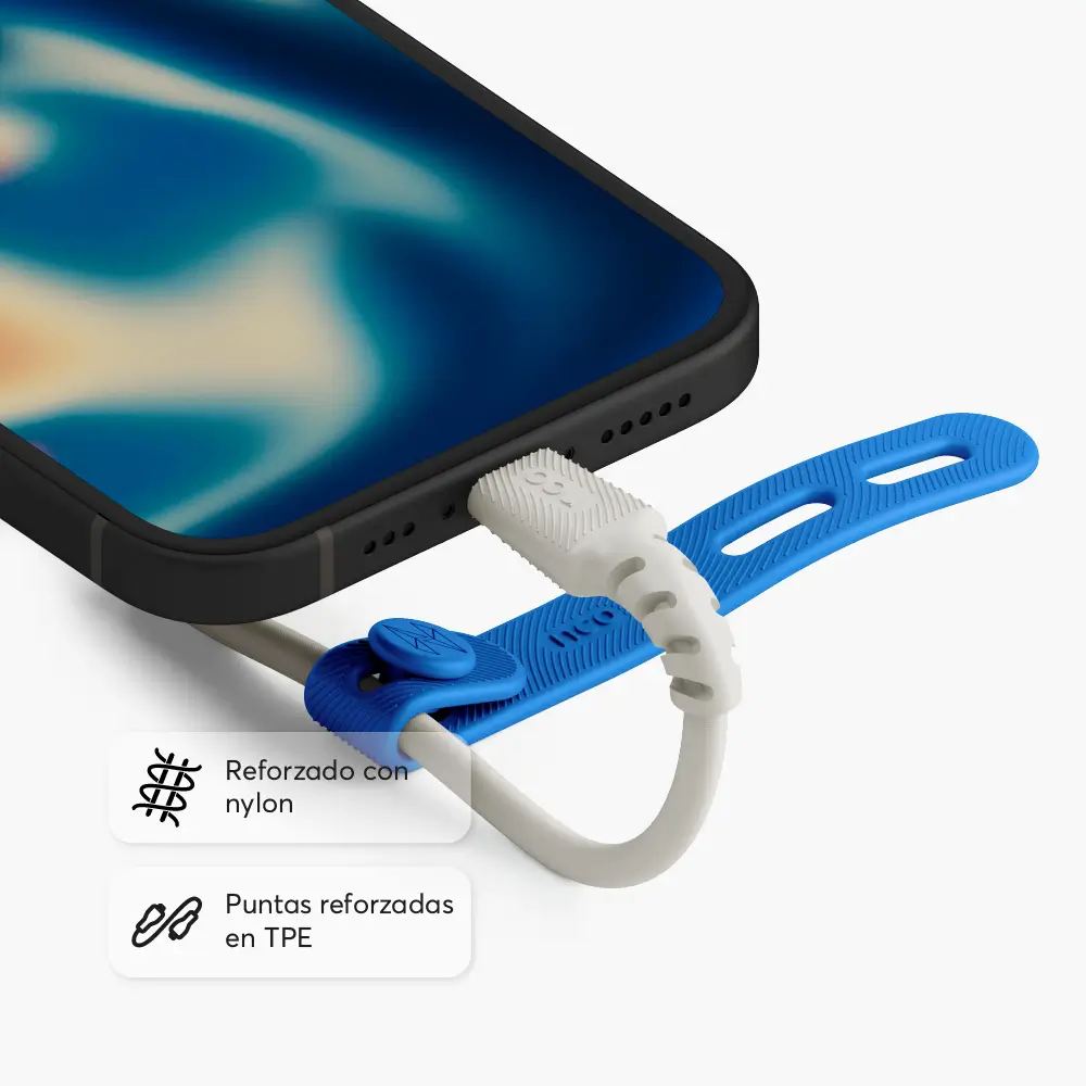 Cable Trenzado NCO PowerLite 2m USB-C a USB-C - Blanco Estrella - Image 3