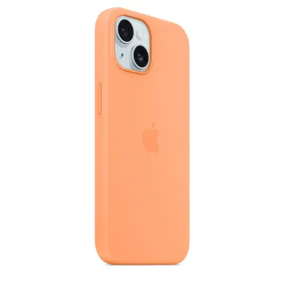 Case de Silicona Apple para iPhone 15 con MagSafe -Naranja Sorbete - Image 6