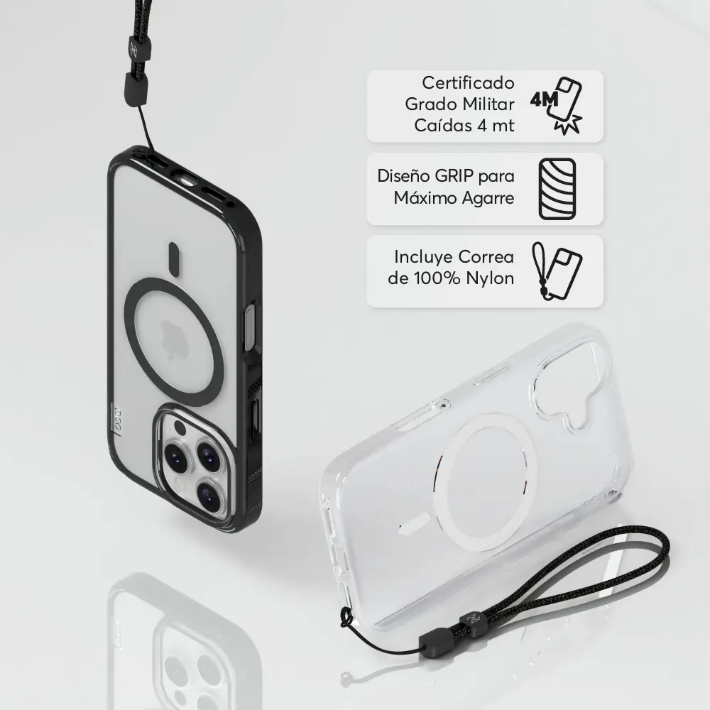Case NCO SafeCase Force con MagSafe para iPhone 16 Pro Max - Transparente - Image 5