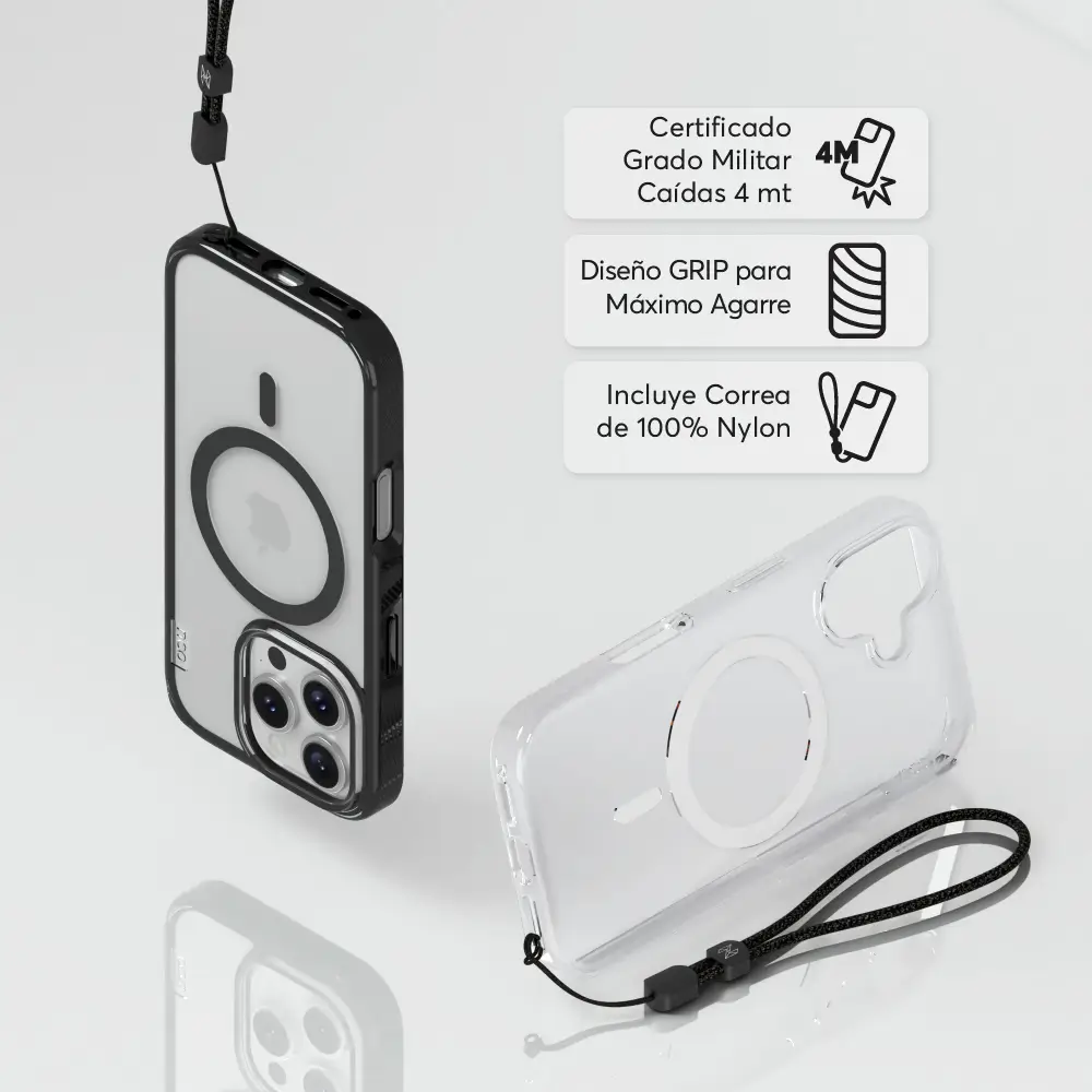 Case NCO SafeCase Force con MagSafe para iPhone 16 Pro - Transparente - Image 5