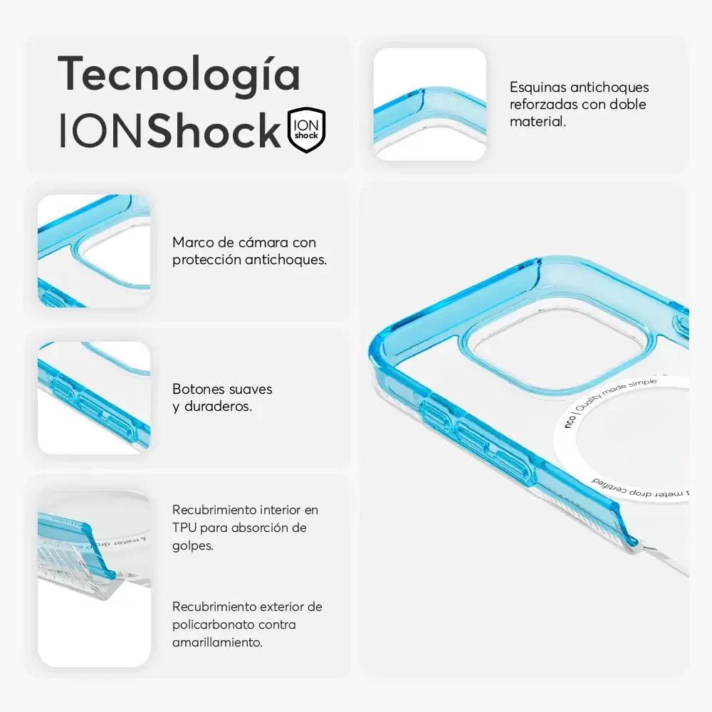 Case NCO SafeCase Force con MagSafe para iPhone 16 Pro - Transparente - Image 6