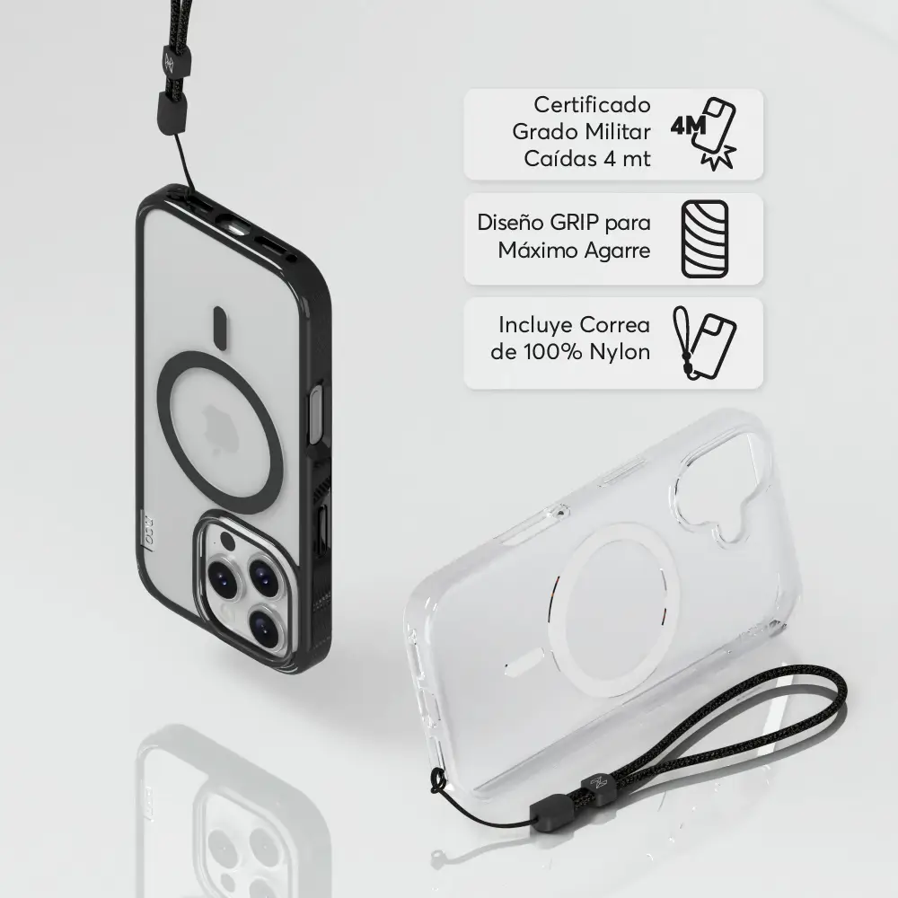 Case NCO SafeCase Force con MagSafe para iPhone 16 - Transparente - Image 5
