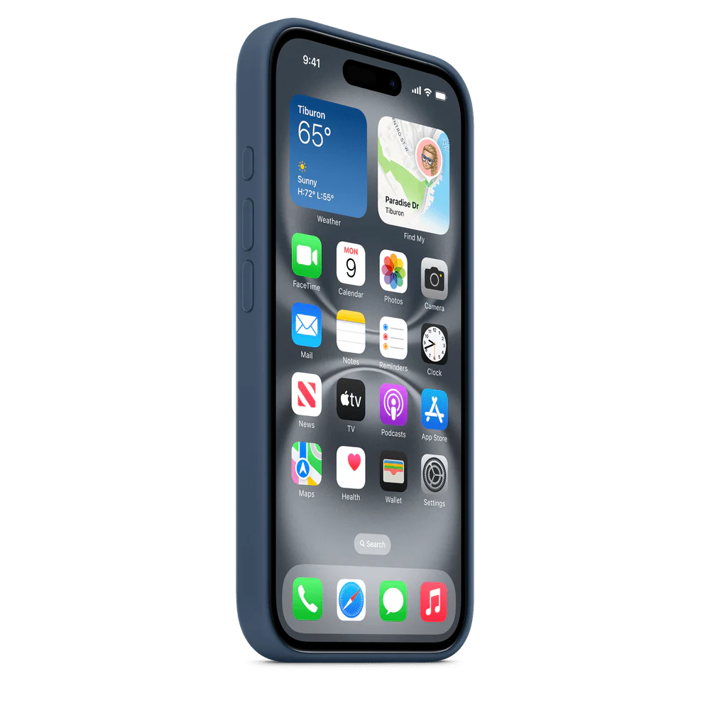 Funda de silicón para el iPhone 16 con MagSafe - Azul denim - Image 5