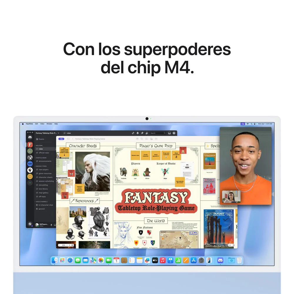 iMac con pantalla Retina 4,5K de 24 pulgadas: Chip M4 de Apple con CPU de 10 núcleos y GPU de 10 núcleos, 512 GB SSD - Azul - Image 6