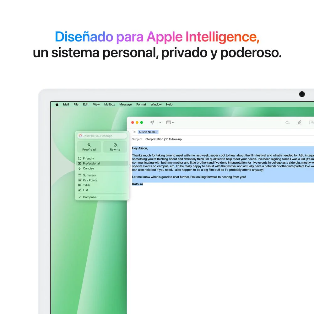 iMac con pantalla Retina 4,5K de 24 pulgadas: Chip M4 de Apple con CPU de 8 núcleos y GPU de 8 núcleos, 256 GB SSD - Verde - Image 5