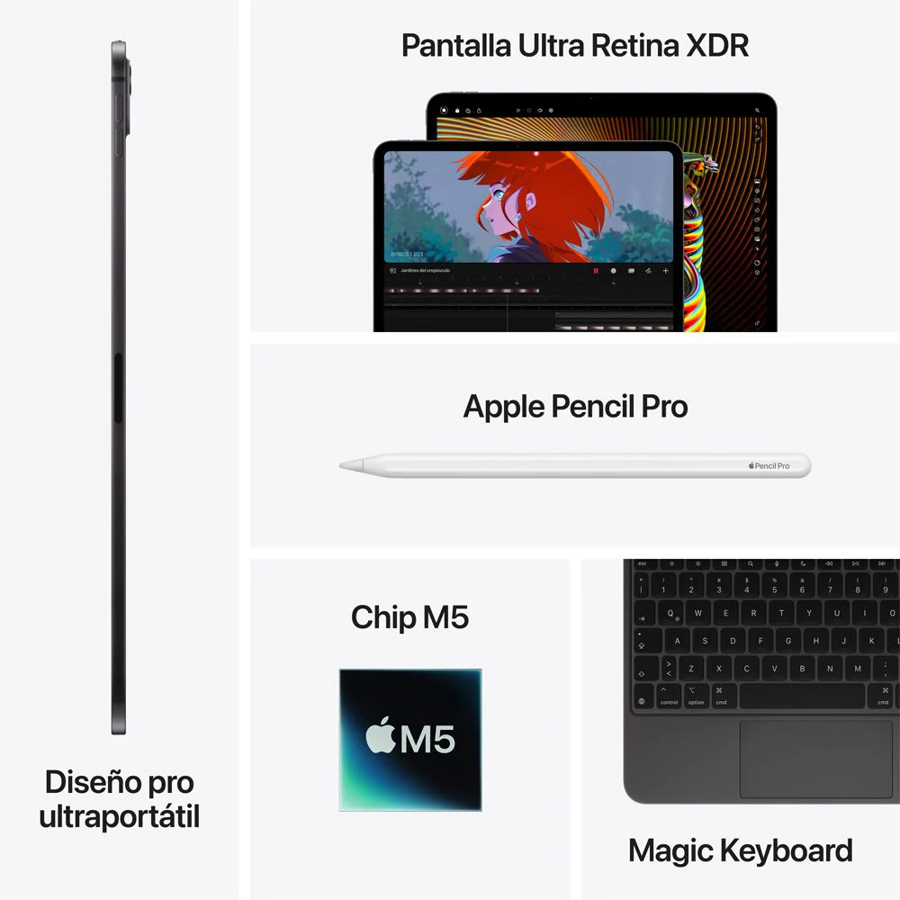 iPad Pro de 13 pulgadas Wi-Fi 256 GB Vidrio estándar - Color plata (M5) - Image 8