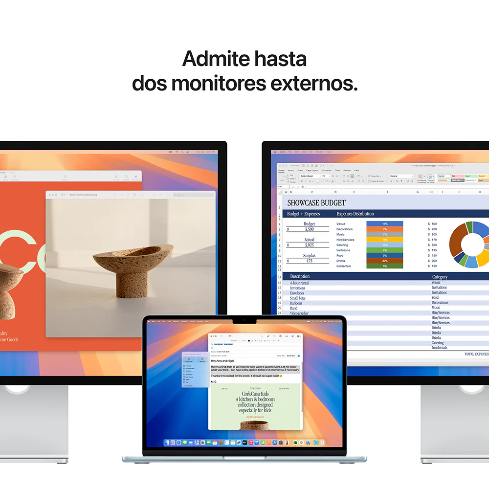 MacBook Air de 13 pulgadas: Chip M4 de Apple con CPU de 10 núcleos y GPU de 8 núcleos, 256 GB SSD - Azul cielo - Image 9