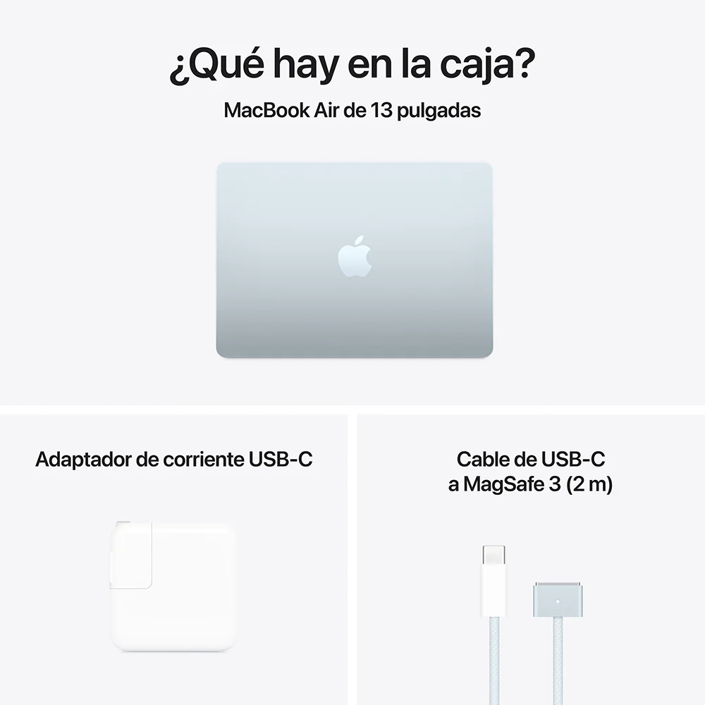 MacBook Air de 13 pulgadas: Chip M4 de Apple con CPU de 10 núcleos y GPU de 10 núcleos, 512 GB SSD - Azul cielo - Image 11