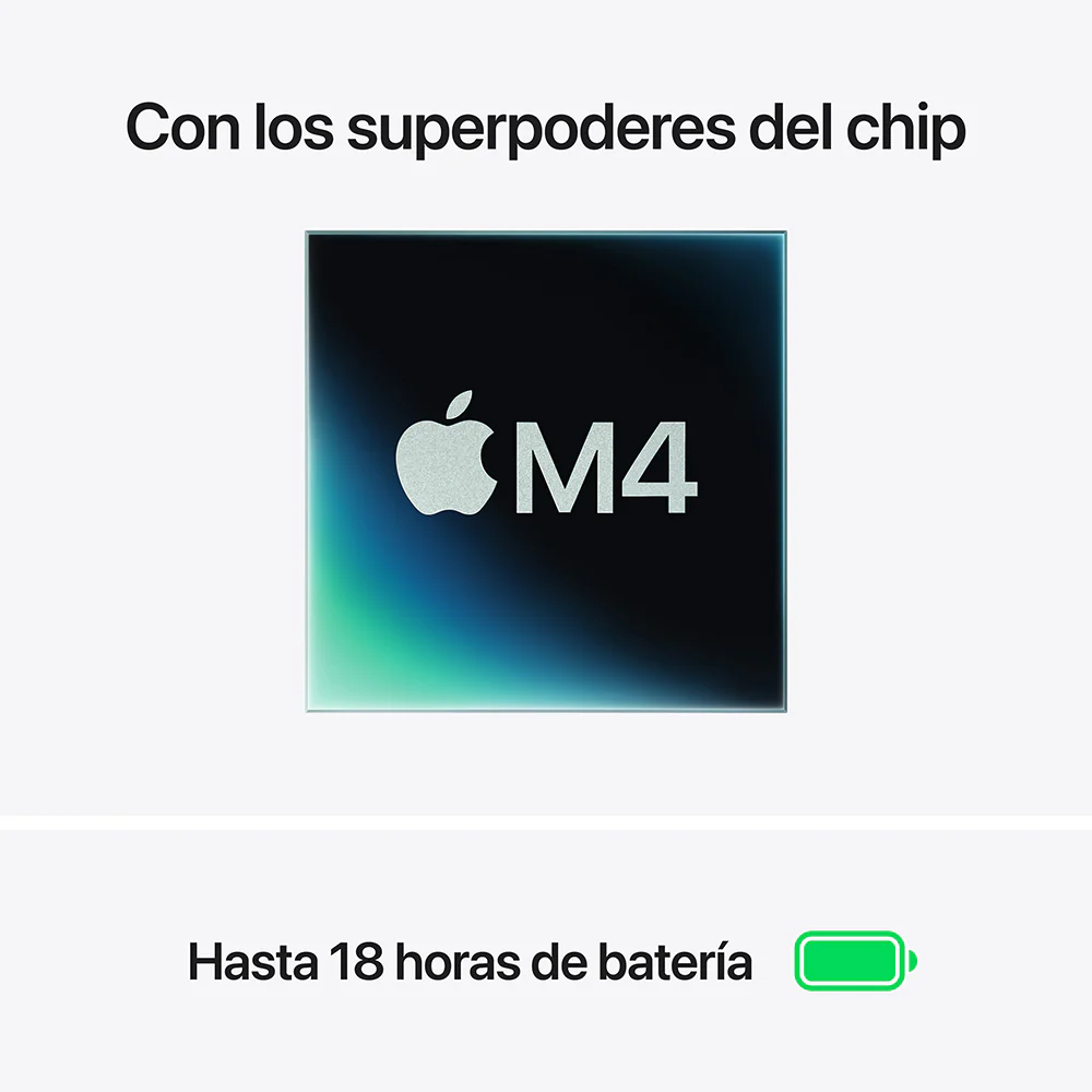 MacBook Air de 13 pulgadas: Chip M4 de Apple con CPU de 10 núcleos y GPU de 10 núcleos, 512 GB SSD - Azul cielo - Image 4