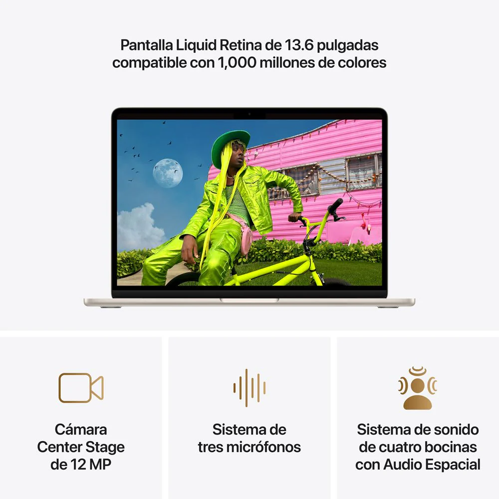 MacBook Air de 13 pulgadas: Chip M5 de Apple con CPU de 10 núcleos y GPU de 8 núcleos, 512 GB SSD - Blanco estelar - Image 5