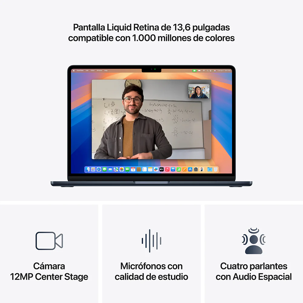 MacBook Air de 13 pulgadas: Chip M4 de Apple con CPU de 10 núcleos y GPU de 8 núcleos, 256 GB SSD - Azul medianoche - Image 5