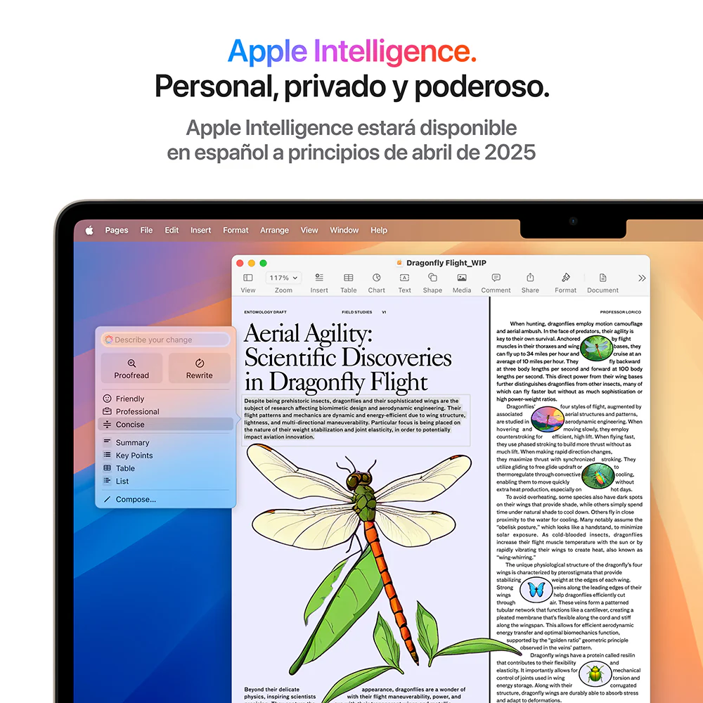 MacBook Air de 15 pulgadas: Chip M4 de Apple con CPU de 10 núcleos y GPU de 10 núcleos, 512 GB SSD - Blanco estrella - Image 6