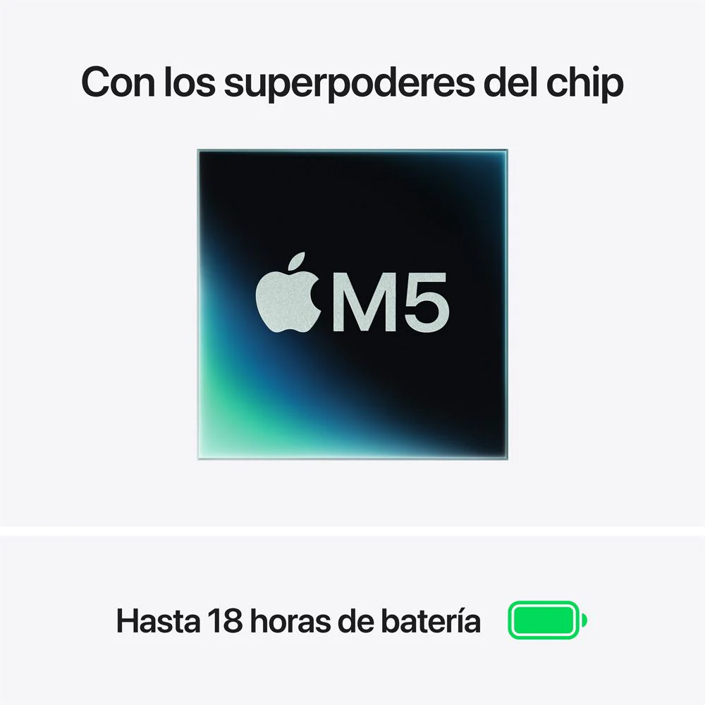 MacBook Air de 15 pulgadas: Chip M5 de Apple con CPU de 10 núcleos y GPU de 10 núcleos, 512 GB SSD - Color plata - Image 4