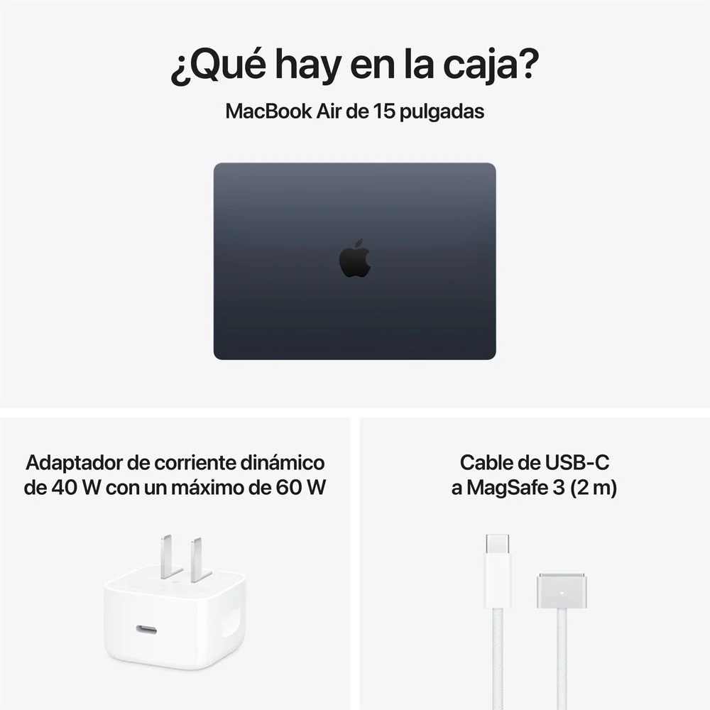 MacBook Air de 15 pulgadas: Chip M5 de Apple con CPU de 10 núcleos y GPU de 10 núcleos, 512 GB SSD - Azul medianoche - Image 9
