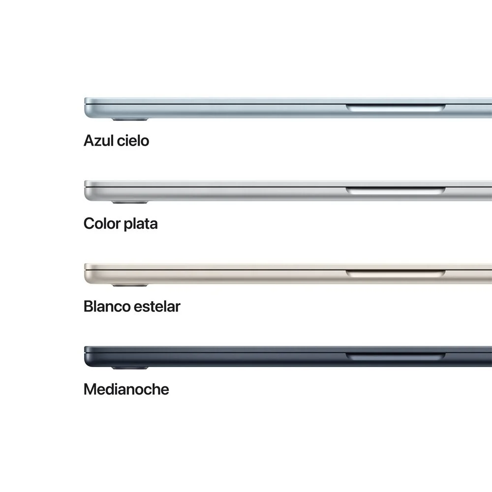 MacBook Air de 15 pulgadas: Chip M5 de Apple con CPU de 10 núcleos y GPU de 10 núcleos, 1 TB SSD - Azul medianoche - Image 3