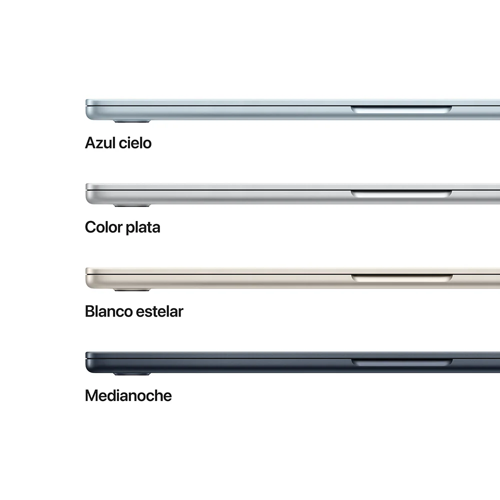MacBook Air de 15 pulgadas: Chip M4 de Apple con CPU de 10 núcleos y GPU de 10 núcleos, 256 GB SSD - Plata - Image 3