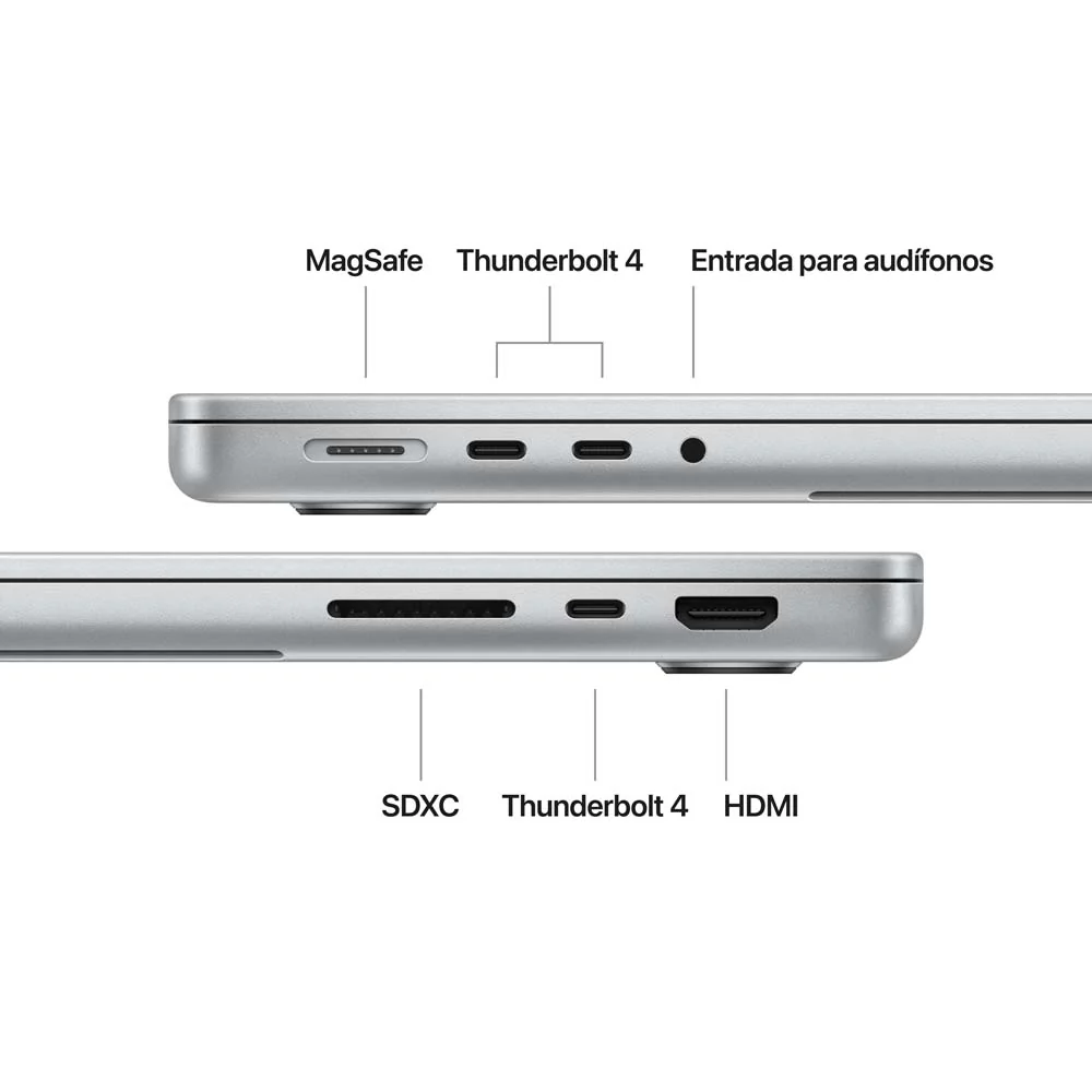 MacBook Pro de 14 pulgadas: Chip M4 de Apple con CPU de 10 núcleos y GPU de 10 núcleos, 1 TB SSD - Plata - Image 7